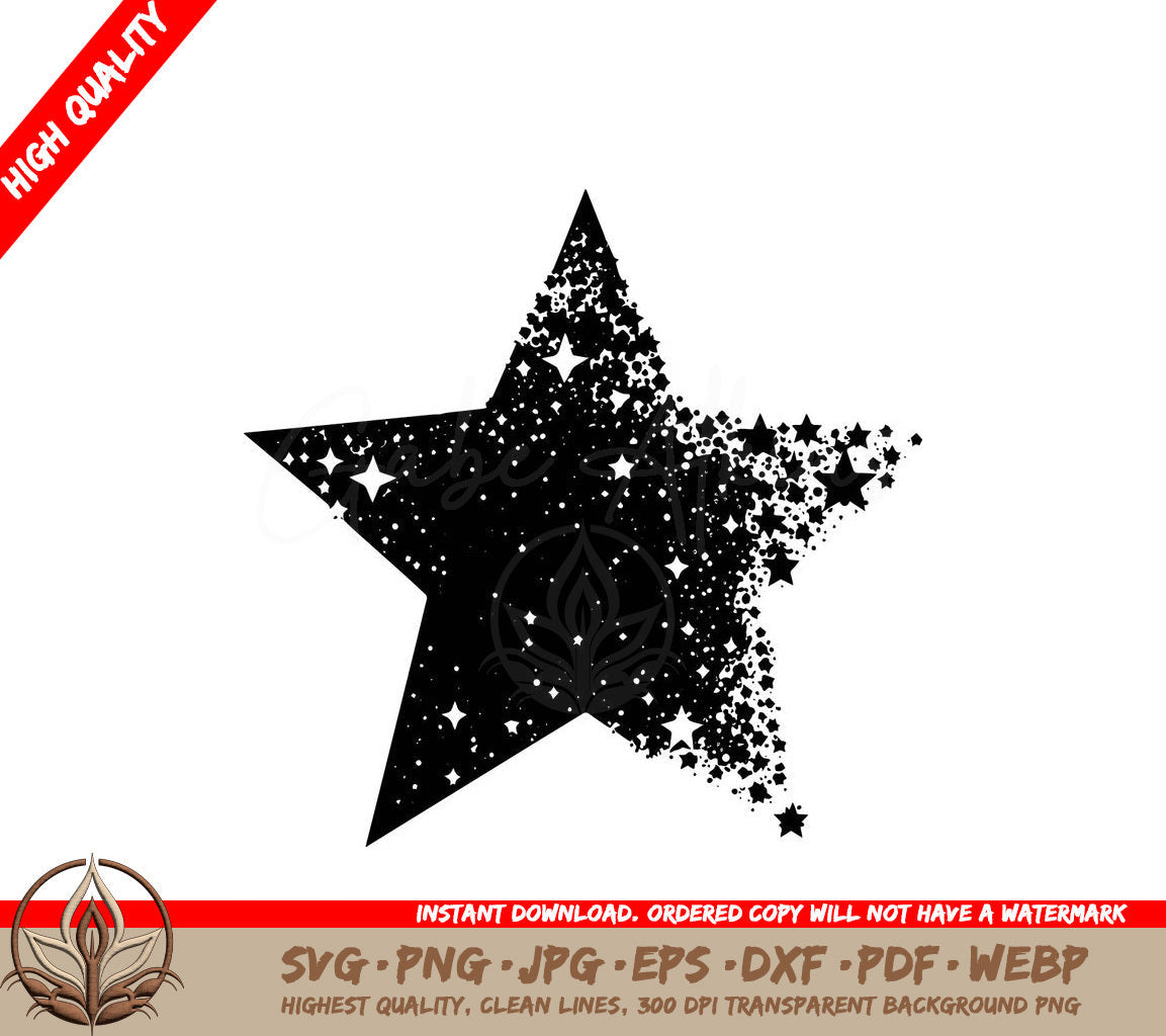 Star Galaxy Digital Design in SVG, PNG, JPG, AI, PDF, DXF, EPS and WebP Formats 
