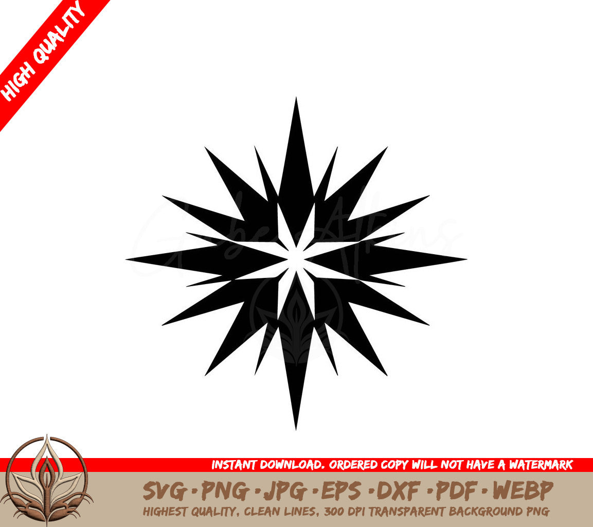 Star of Bethlehem Digital Design in SVG, PNG, JPG, AI, PDF, DXF, EPS  WebP Formats 
