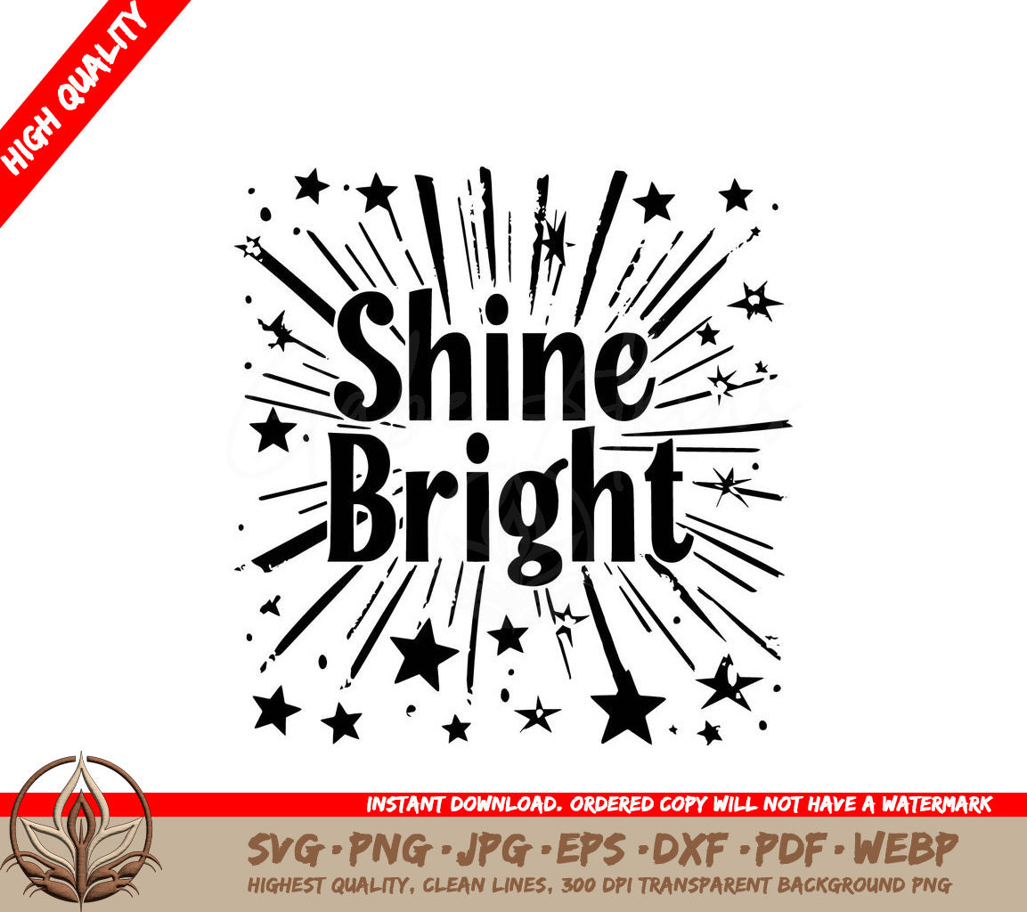 Starburst Brilliance Digital Design in SVG, PNG, JPG, AI, PDF, DXF, EPS and WebP Formats 
