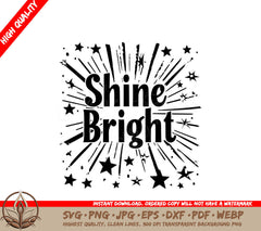 Starburst Brilliance Digital Design in SVG, PNG, JPG, AI, PDF, DXF, EPS and WebP Formats 
