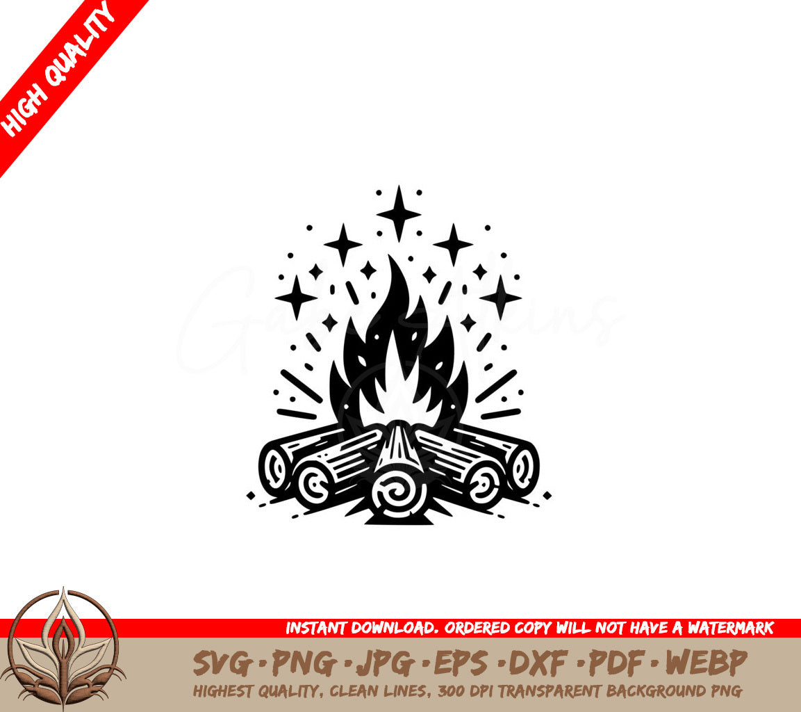 Starry Firelight Gathering SVG