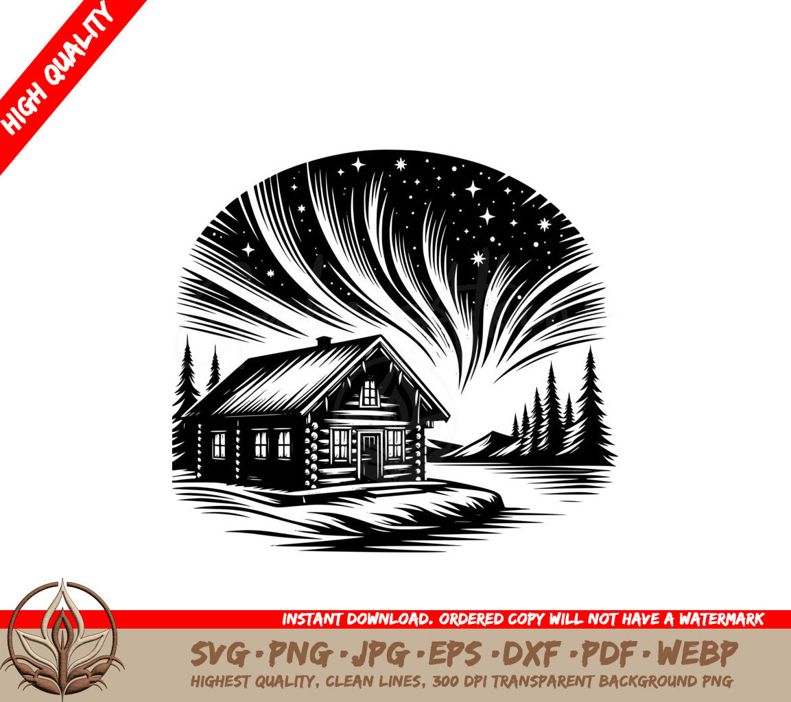 Starry Night Hideaway SVG PNG JPG AI PDF DXF EPS and WebP Digital Download 
