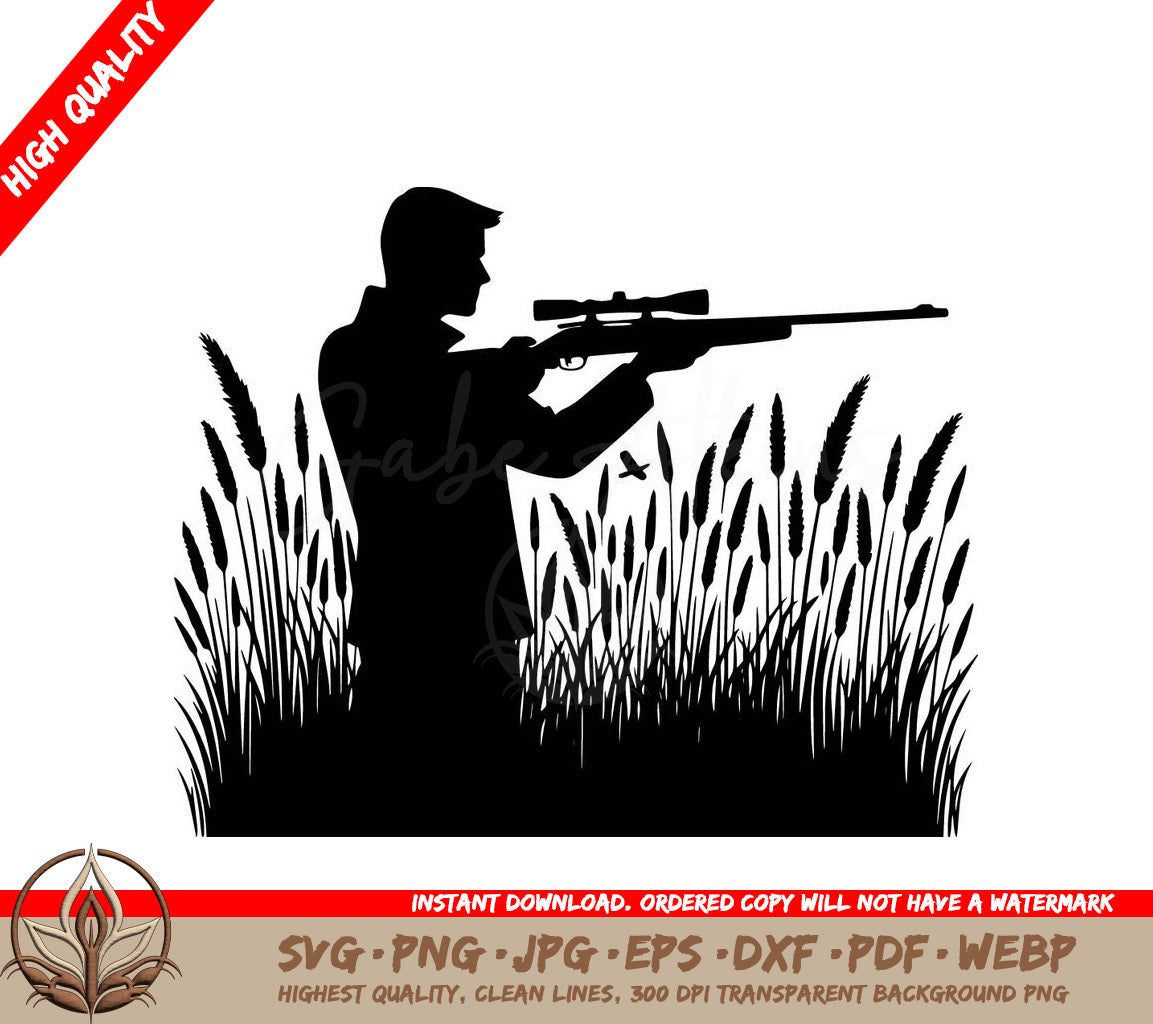 Stealthy Hunter Digital Design File (SVG, PNG, JPG, AI, PDF, DXF, EPS, WebP) 
