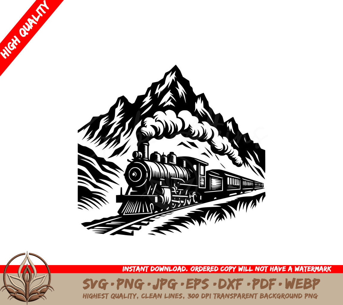 Steam Locomotive Trek SVG Cut File 
