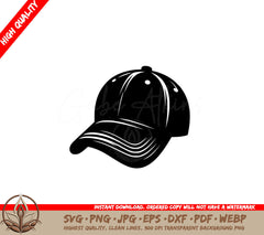 Stitched Cap Design SVG PNG JPG AI PDF DXF EPS and WebP Cut File 
