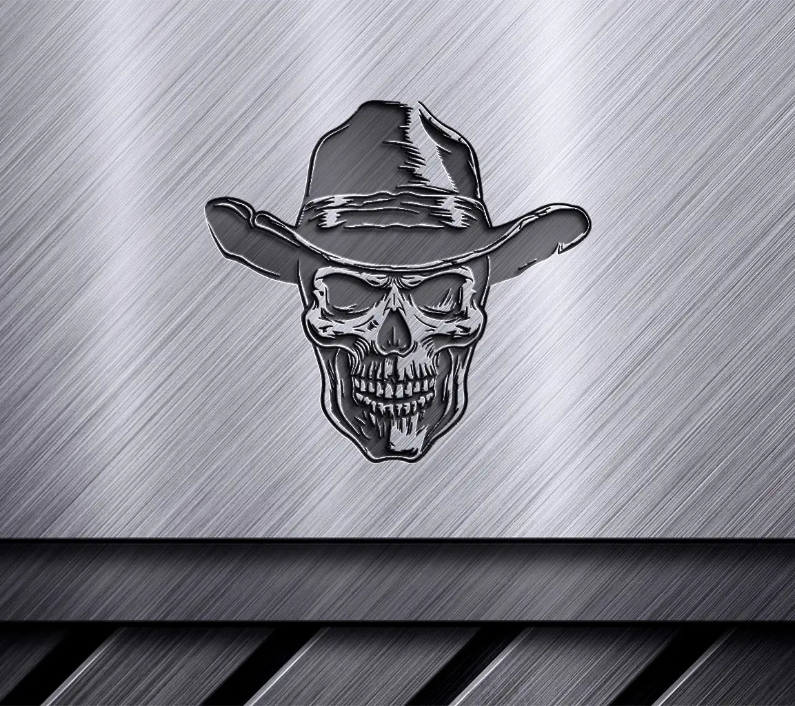 Stylized Cowboy Skull SVG -  Drawing SVG