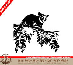 Sugar Glider Gliding On A Branch Digital Design in SVG, PNG, JPG, AI, PDF, DXF, EPS and WebP Formats 
