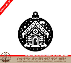 Sugary Holiday Ornament SVG, PNG, JPG, AI, PDF, DXF, EPS  WebP - Digital Download 
