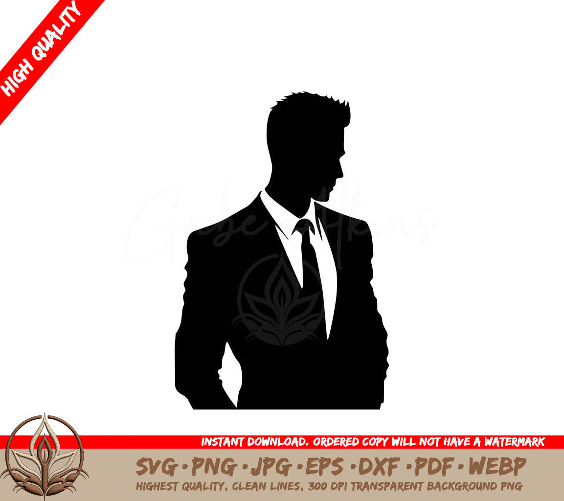 Suit And Tie Digital Design Files (SVG, PNG, JPG, AI, PDF, DXF, EPS, WebP) 
