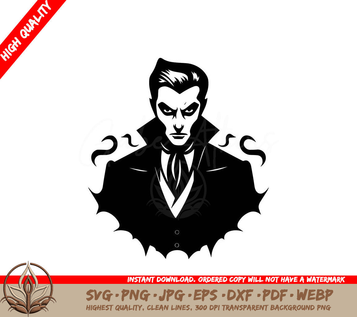 Suited Vampire - Digital Design in Multiple File Formats 
