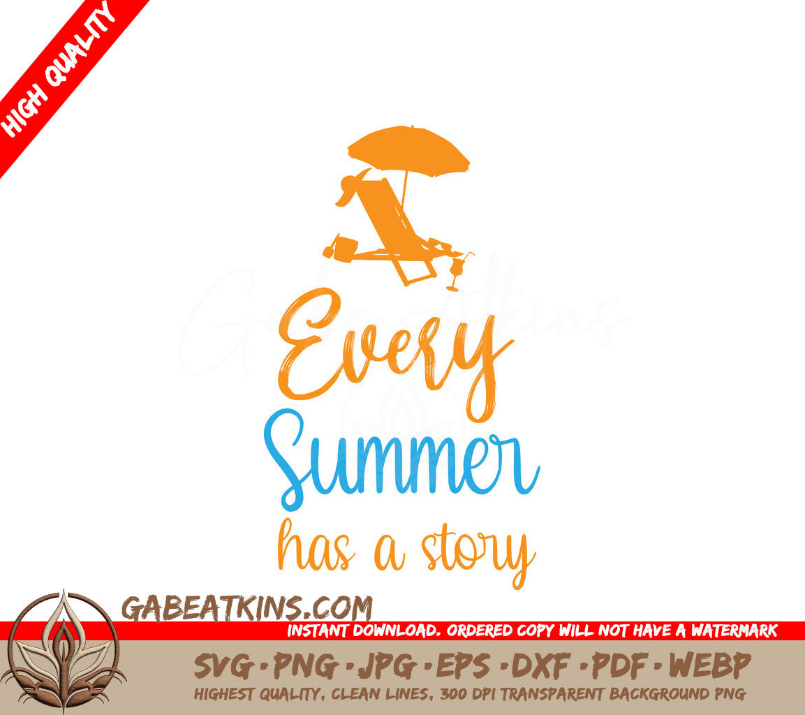 Summer Story SVG Design SVG