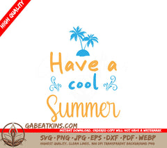 Cool Summer SVG Poster SVG