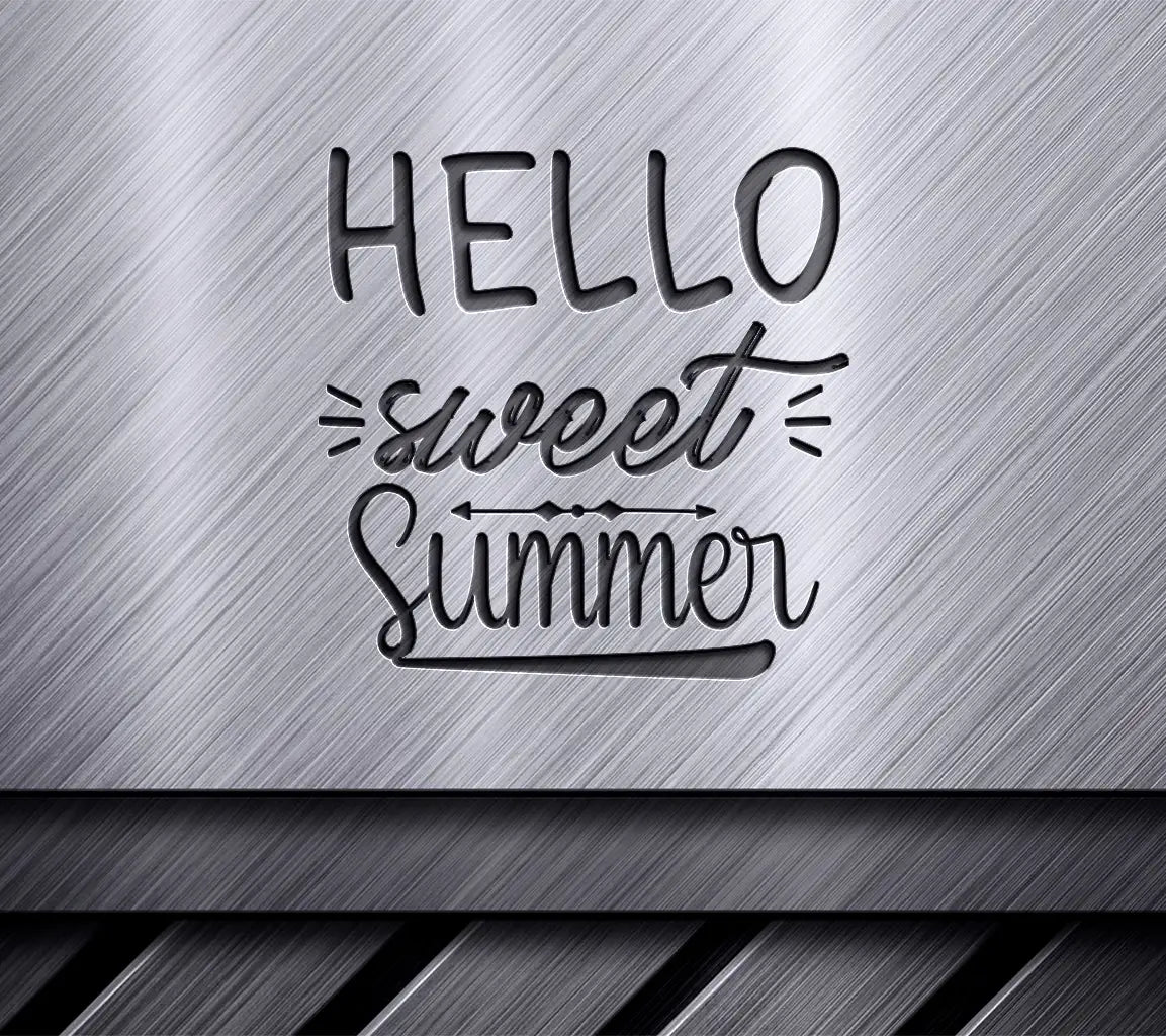 Orange & Blue Hello Summer SVG SVG