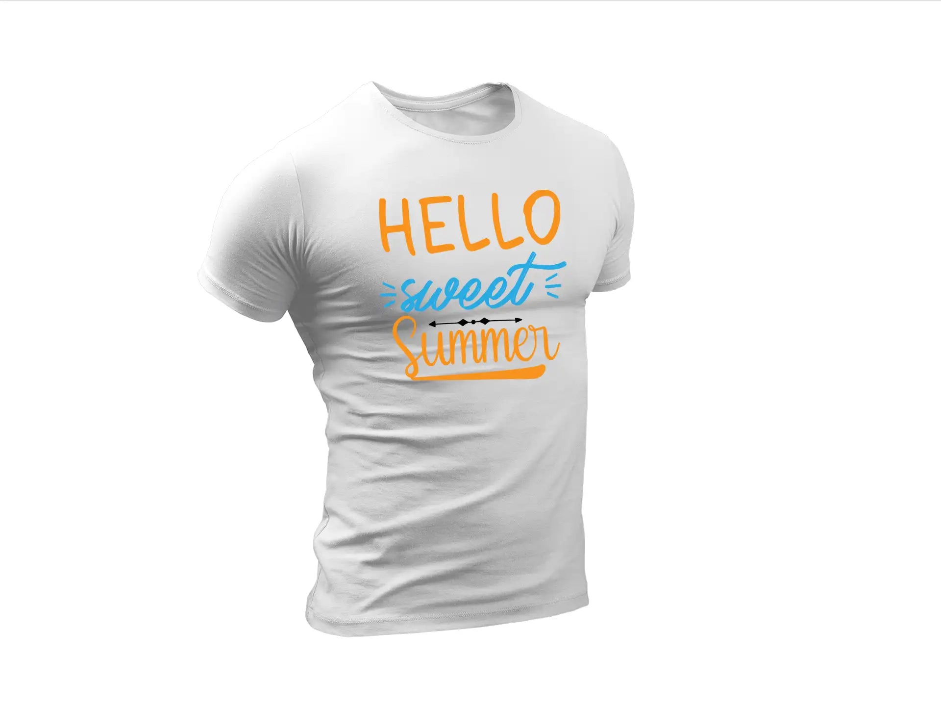 Orange & Blue Hello Summer SVG SVG