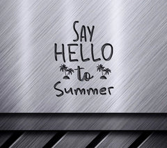 Summer Hello SVG Blue Orange SVG