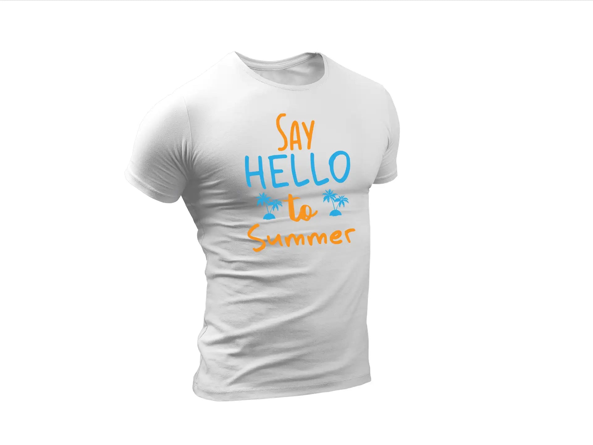 Summer Hello SVG Blue Orange SVG