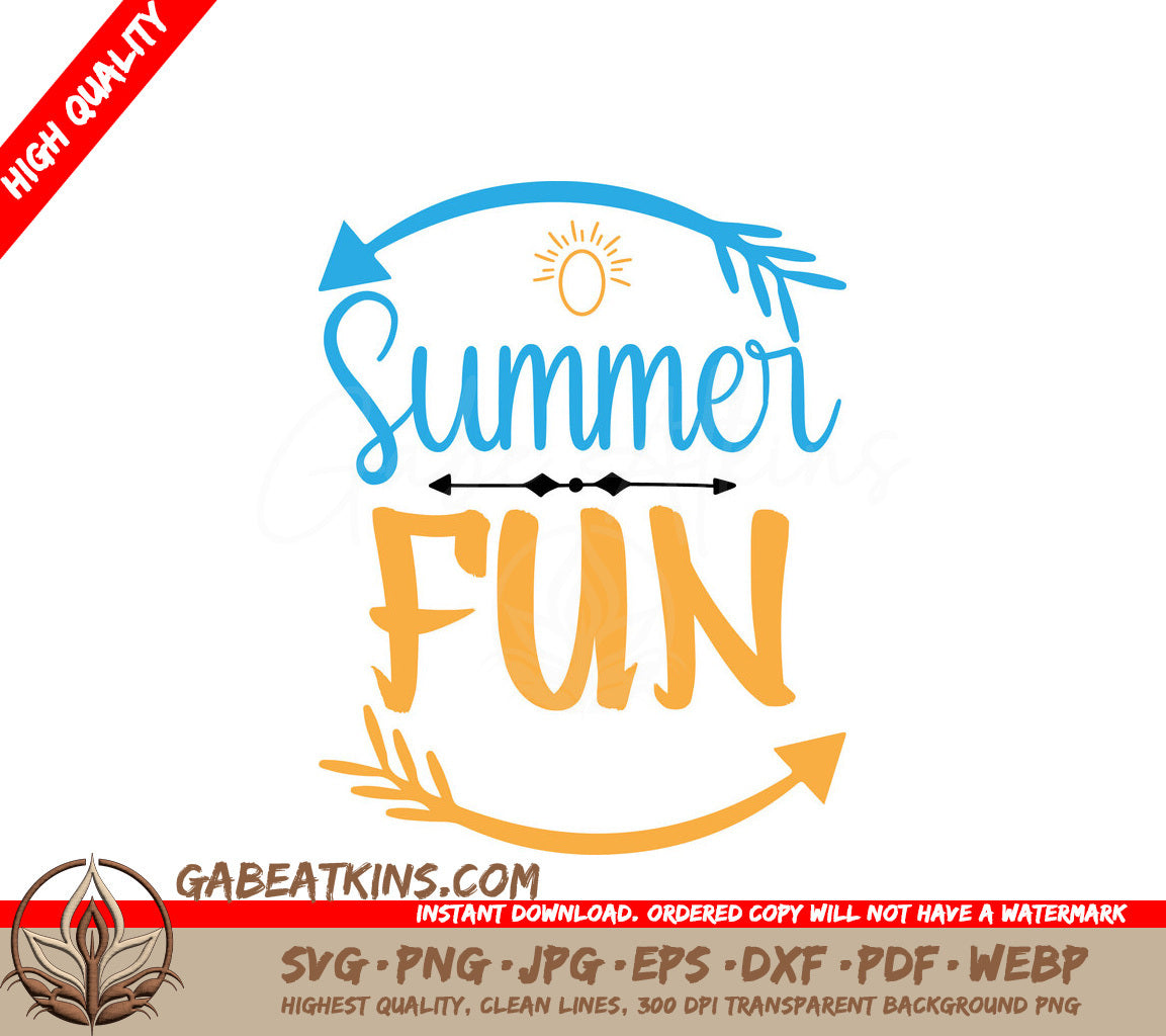 Blue & Orange Summer Fun SVG SVG