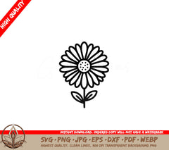 Sunny Daisy Digital Design File SVG 
