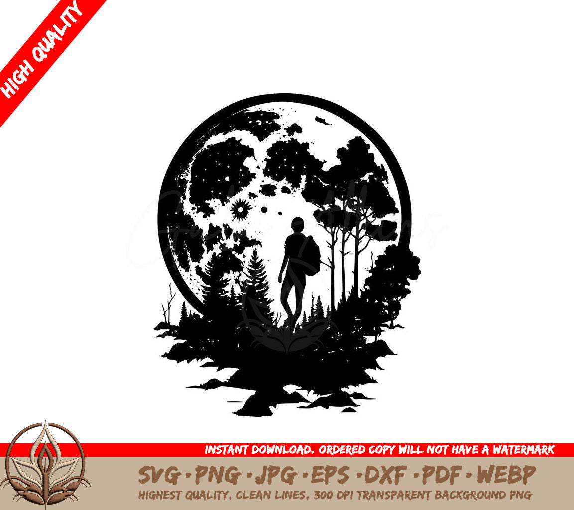 Supermoon Digital Design in SVG PNG JPG AI PDF DXF EPS and WebP Formats 
