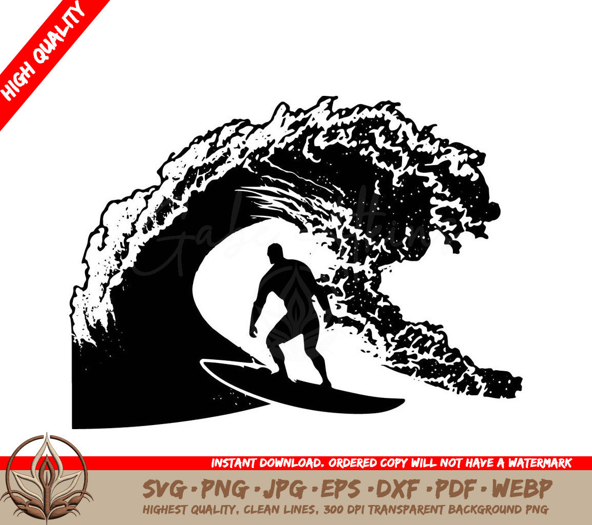 Surfing The Pipeline Digital Design File (SVG, PNG, JPG, AI, PDF, DXF, EPS, WebP) 
