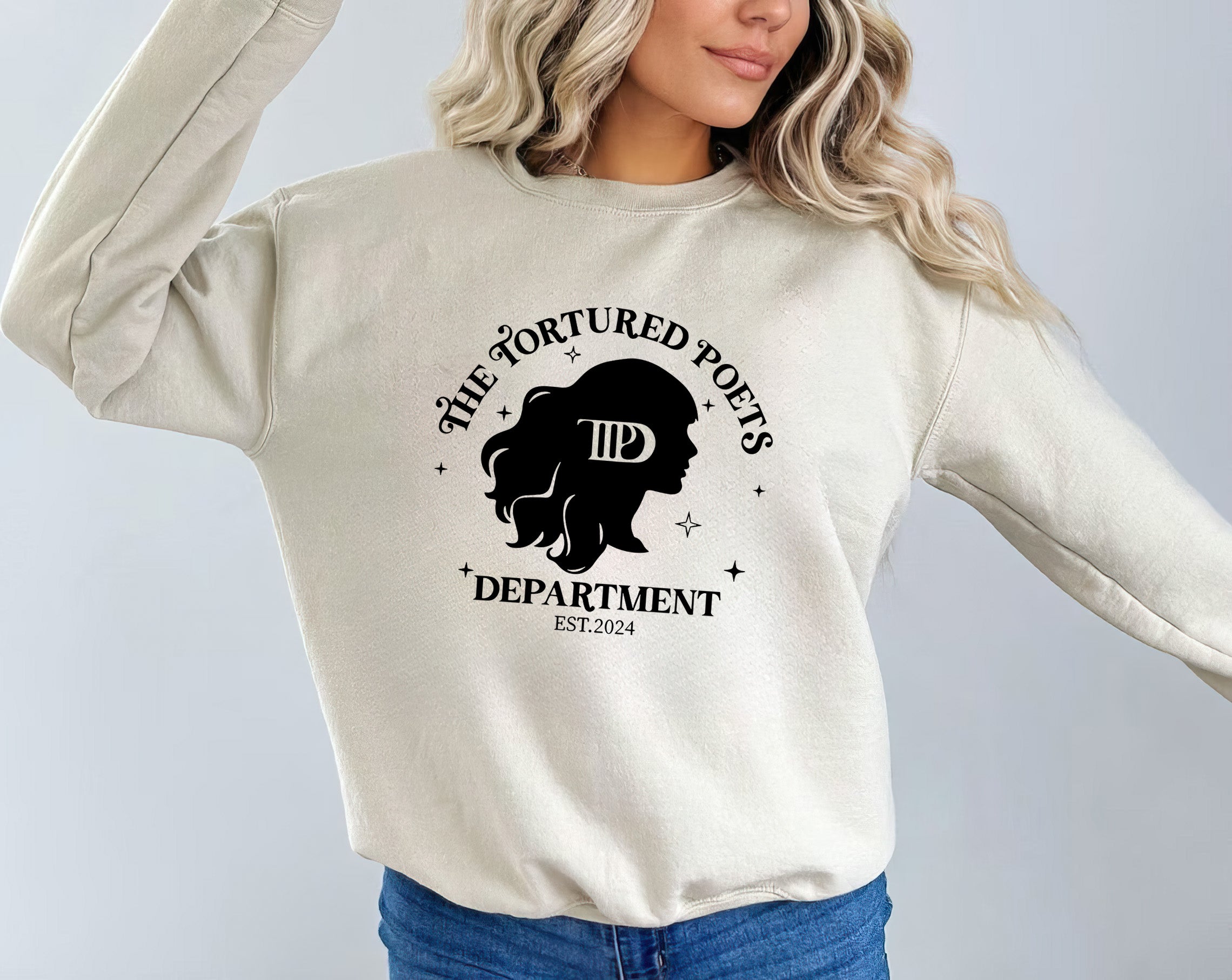 TTPD SVG: Taylor Swift Silhouette Head w/TTPD Digital Instant Download - Sweatshirt Design