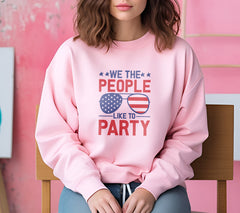 We The People Like to Party SVG For Cricut & Silhouette | Featuring Am | Featuring American Flag Aviator Glasses