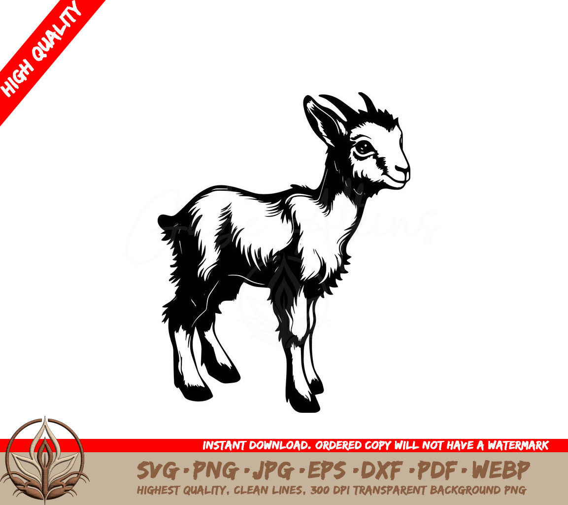 Sweet Baby Goat - Digital Design in Multiple File Formats 
