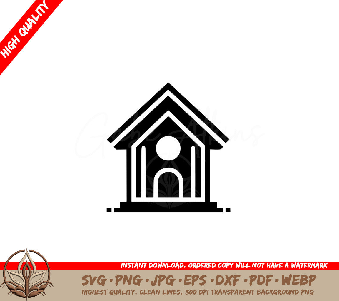 Sweet Birdhouse Digital Design Cut File SVG 
