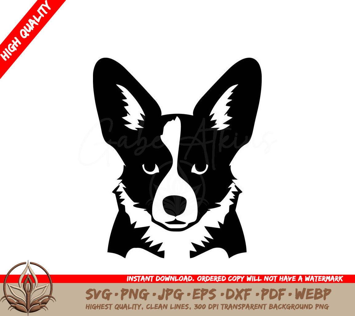 Sweet Corgi Digital Design File (SVG, PNG, JPG, AI, PDF, DXF, EPS, WebP) 
