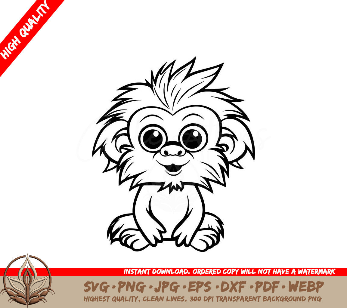 Sweet Tamarin Digital Design in SVG, PNG, JPG, AI, PDF, DXF, EPS and WebP Formats 
