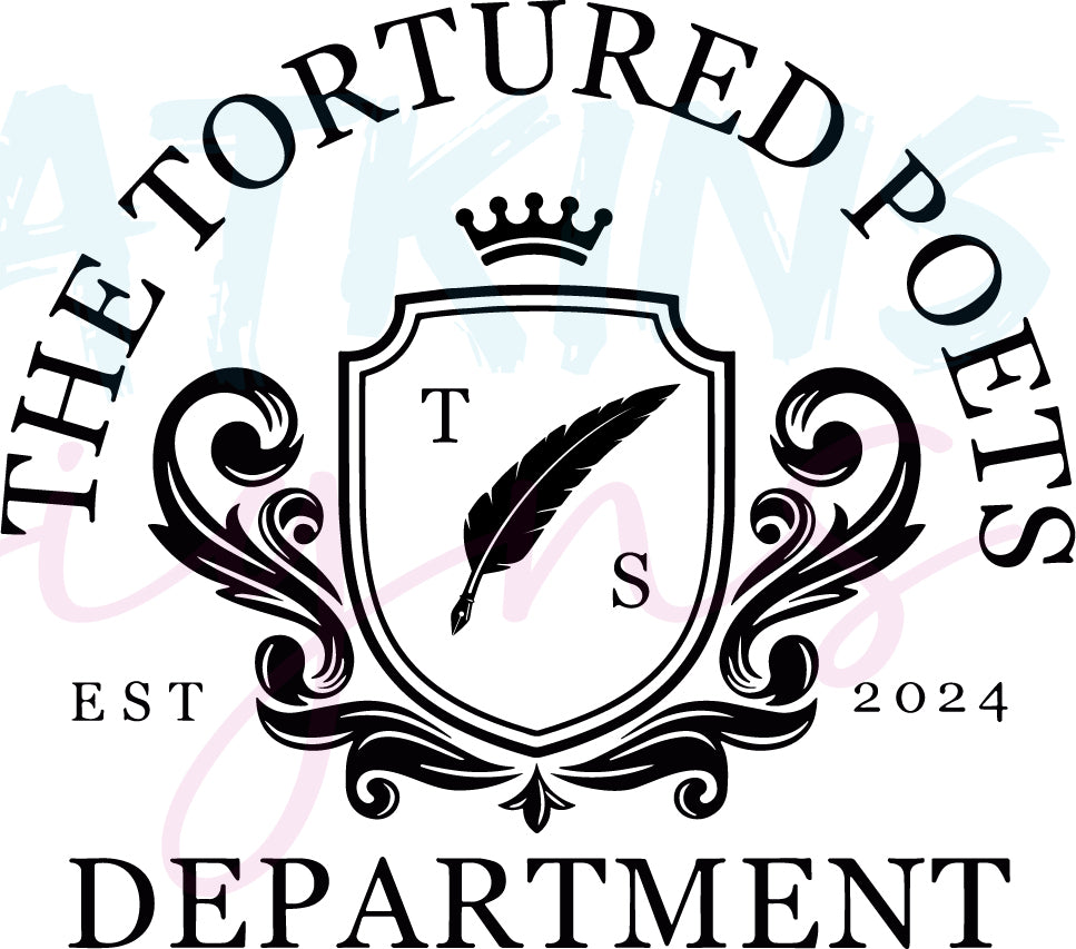 Tortured Poets Department SVG | Includes SVG, PNG JPG, EPS, DXF, PDF and WebP Formats