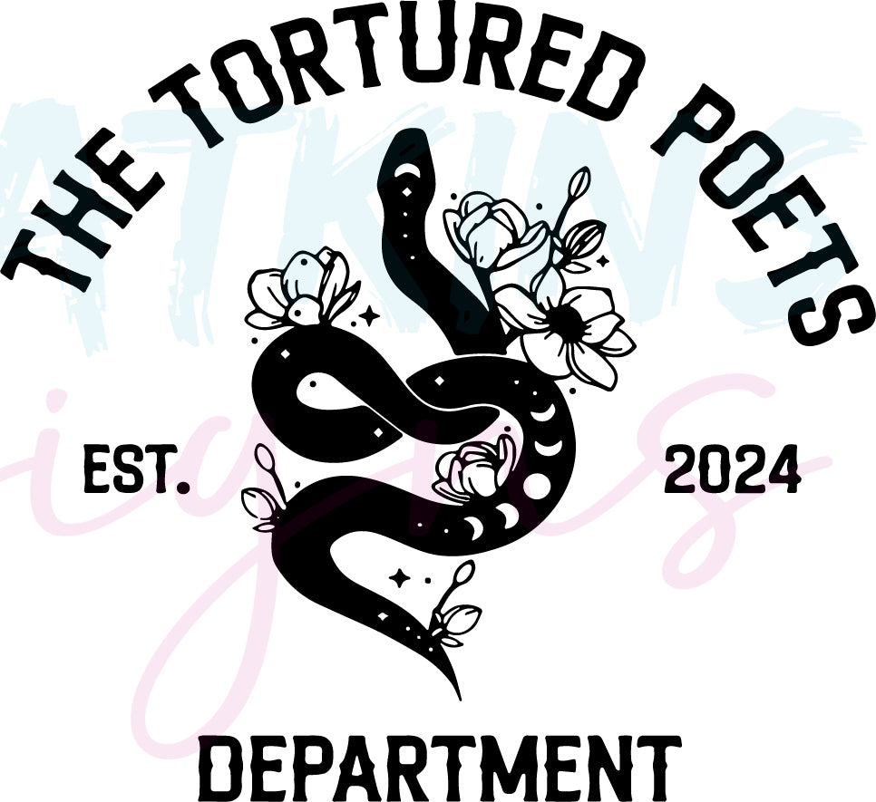 The Tortured Poets Department Reputation Snake SVG | TTPD Reputation S | TTPD Reputation Snake SVG, PNG JPG, EPS, DXF, PDF