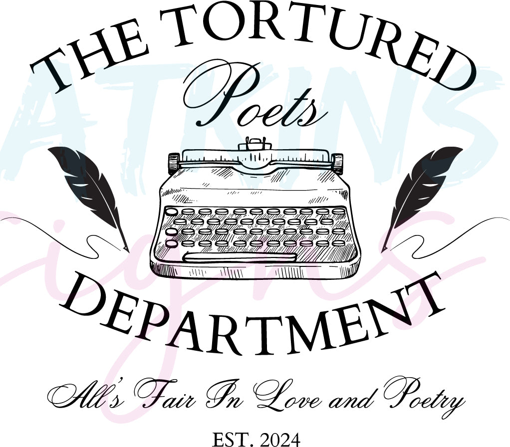 The Tortured Poets Department Typewriter SVG | TTPD Circle  SVG, PNG J | TTPD Circle SVG, PNG JPG, EPS, DXF, PDF