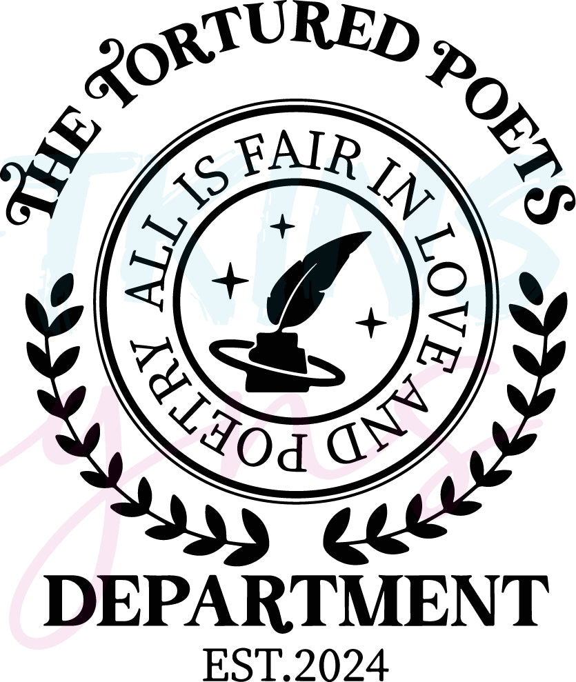 TTPD - All's Fair In Love and Poetry SVG | TTPD Circle  SVG, PNG JPG,  | TTPD Circle SVG, PNG JPG, EPS, DXF, PDF