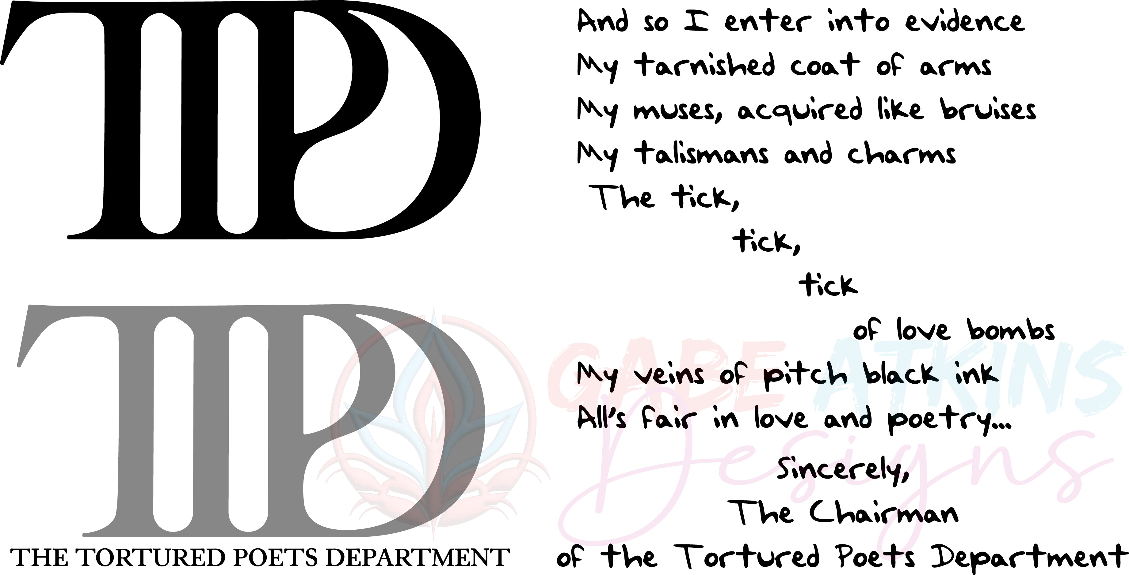 The Tortured Poets Department SVG Bundle V2 | 13 TTPD SVG Bundle Desig | SVG, PNG JPG, EPS, DXF, PDF File Formats Included Vol