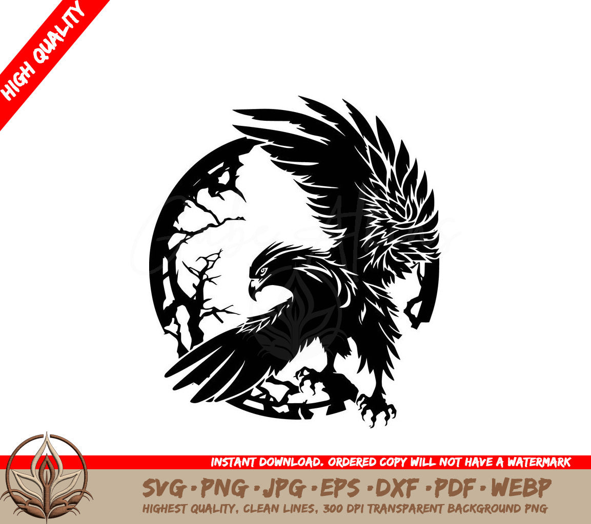 Talon Talisman Eagle: Digital Design File (SVG, PNG, JPG, AI, PDF, DXF, EPS, WebP) 
