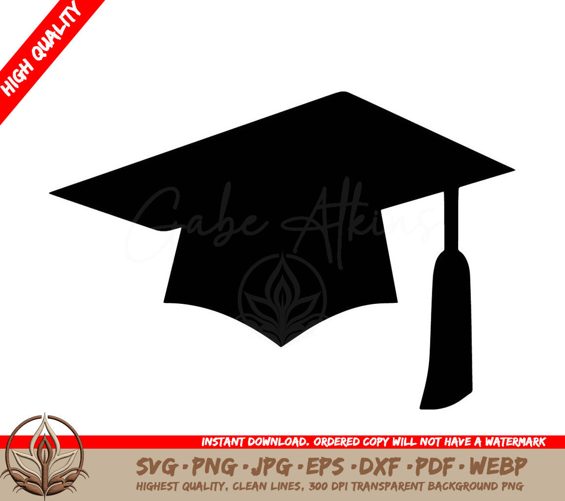 Tassle and Cap Digital Design File (SVG, PNG, JPG, AI, PDF, DXF, EPS, WebP) 
