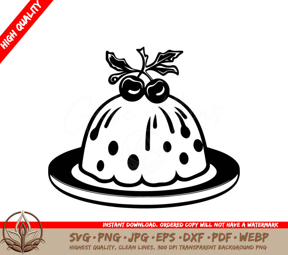 Tasty Plum Pudding - Digital Design in Multiple File Formats 
