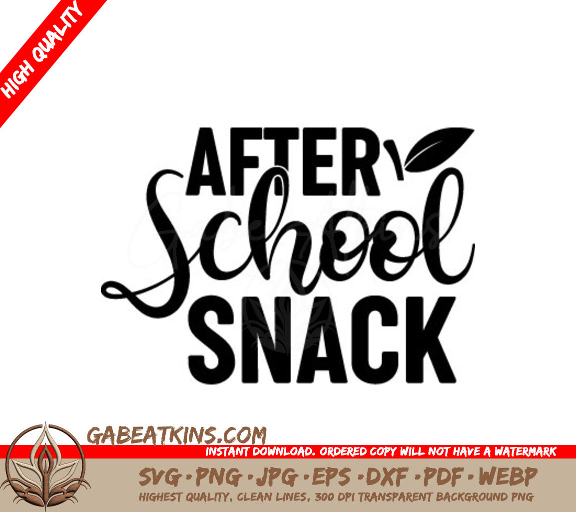  After School Snack Design SVG - Teacher Edition SVG