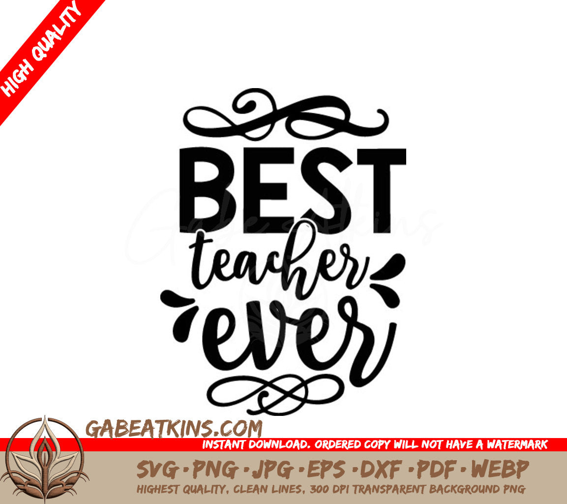  Best Teacher Ever SVG SVG