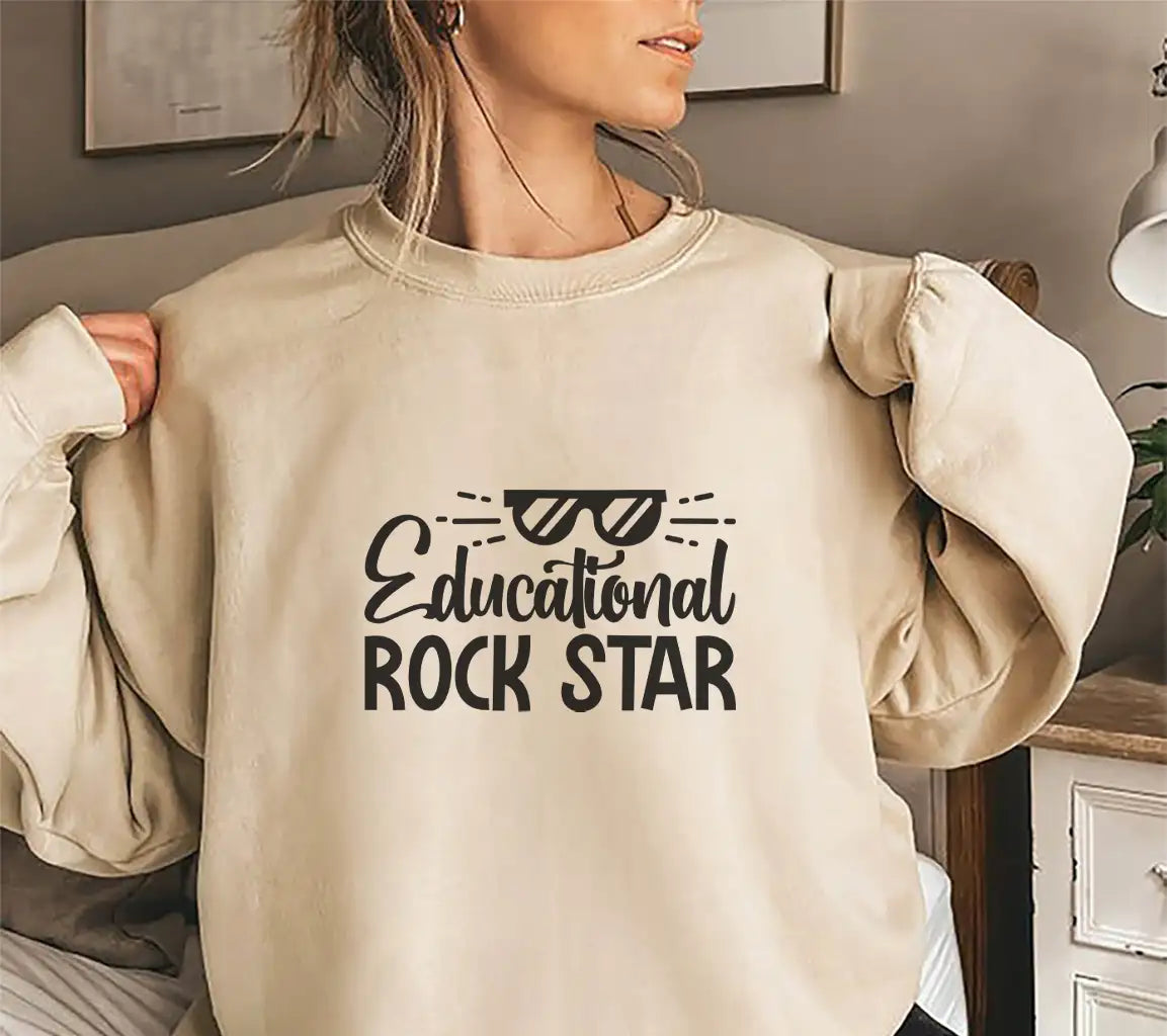 Educational Rockstar Guitar SVG -  Teacher Design SVG