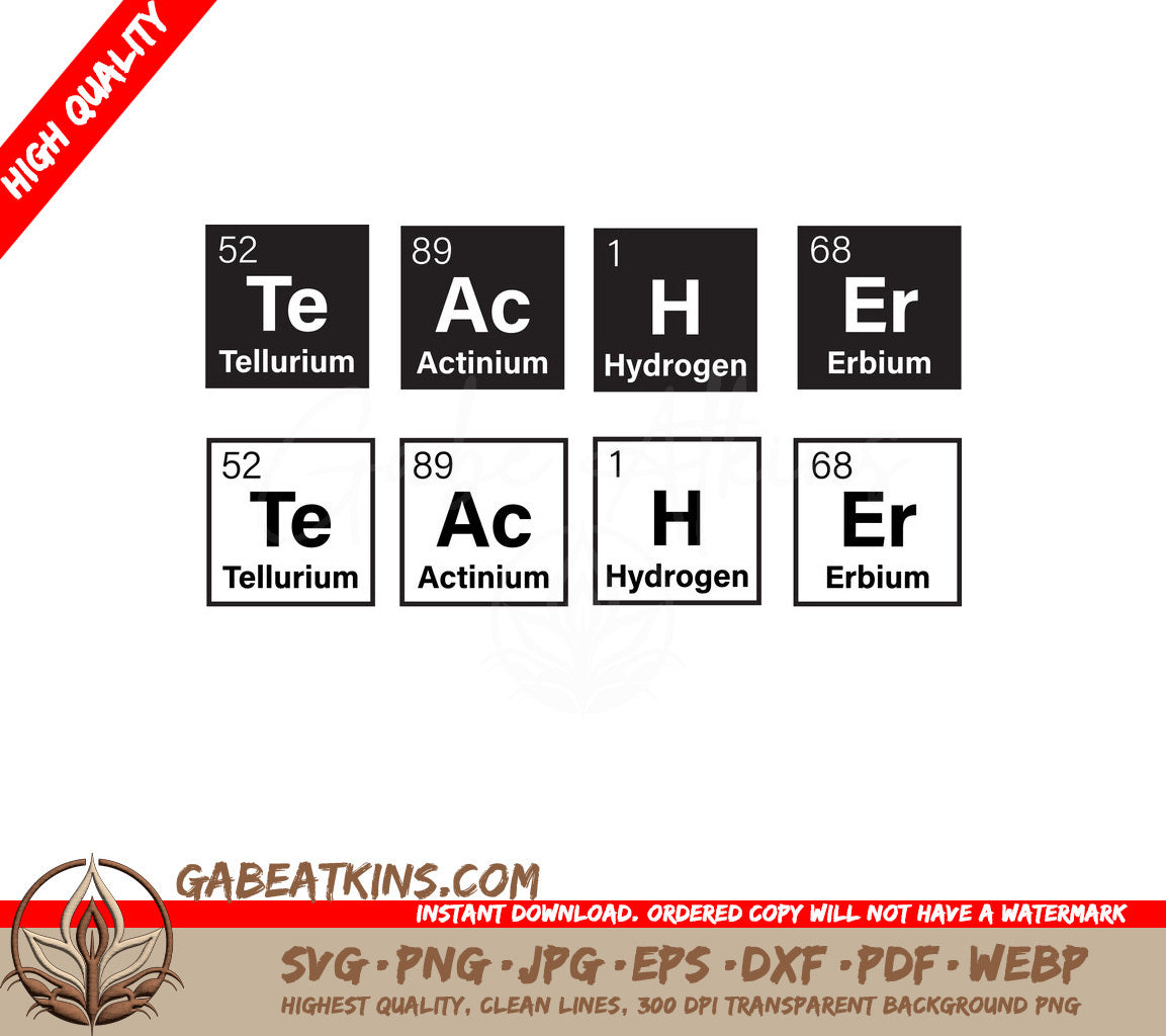 Periodic Table Elements SVG SVG