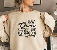  Queen of the Classroom SVG with Crown & Arrow - Teacher Design SVG