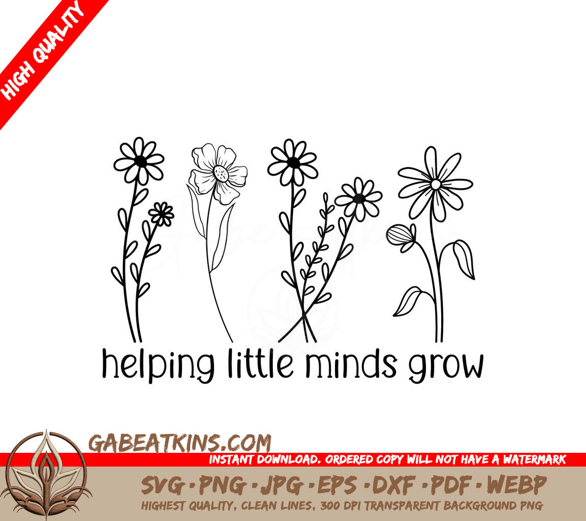 Teacher SVG  Flowers & Growth SVG