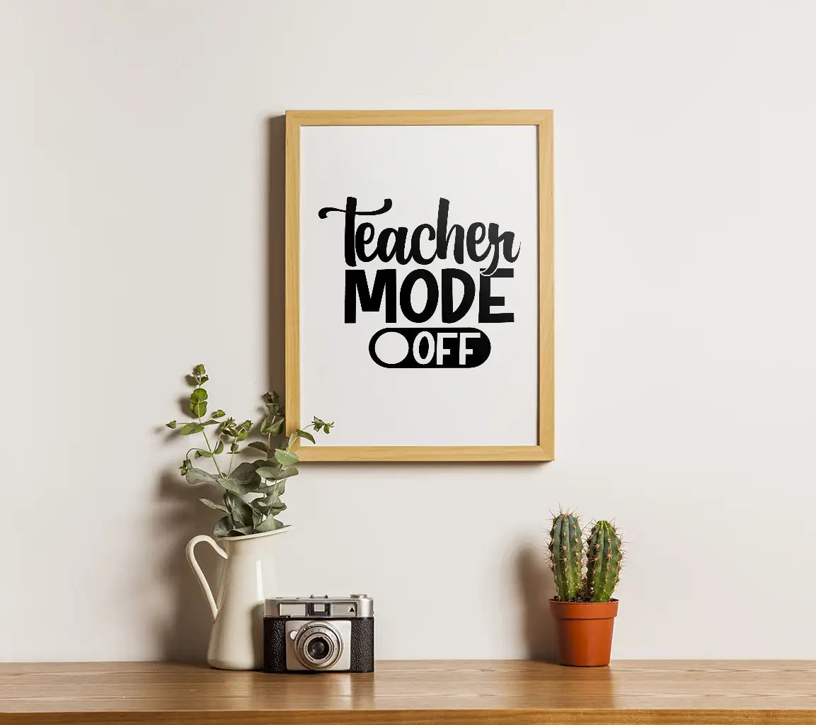 Teacher Mode Off SVG -  Sign with Pencil & Pen SVG