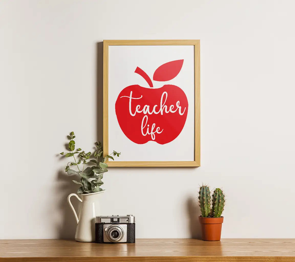 Red Apple Teacher Life SVG SVG