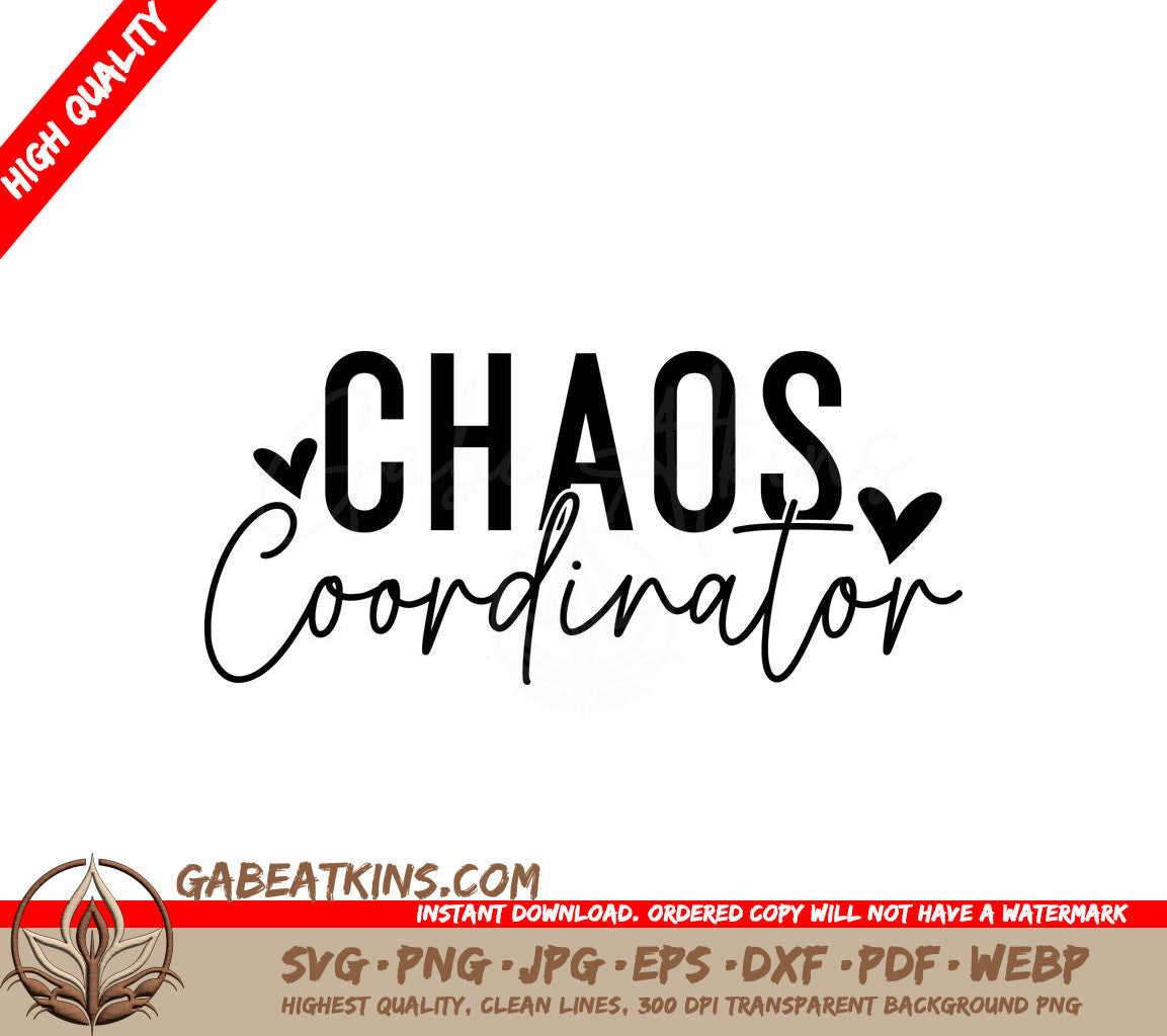 Chaos Coordinator SVG Sign SVG