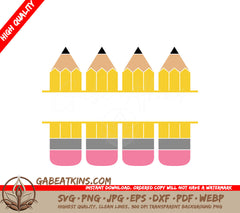 Yellow Pencil Name Frame SVG SVG