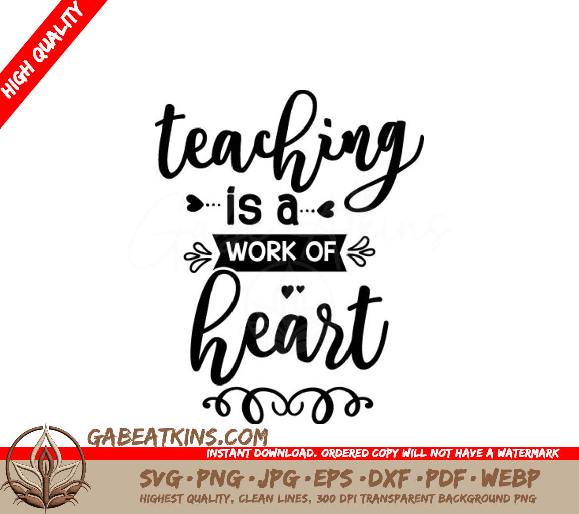 Teaching Heart SVG Design SVG