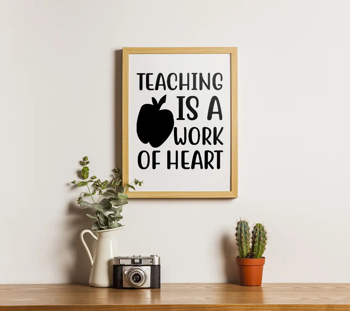 Teacher Heart SVG Poster SVG